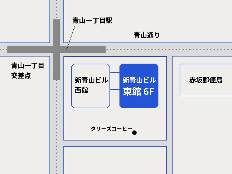 株式会社デパートまでの地図。続けて詳細な道順を記載します。